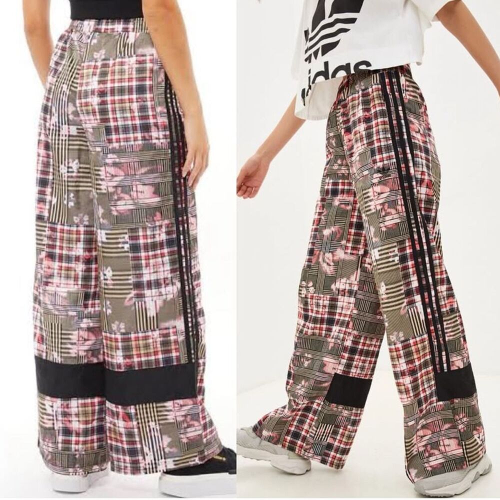 Adidas Originals x HER Studio London Patchwork Wide Leg Track Pants Small NWOT